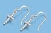 Sterling Silver Earrings - Crosses - 17 mm