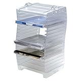 Produkt-Bild: Vivanco CD CombiRack 16W Rack f&uuml;r 16 CDs transparent weiss wei&szlig;