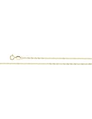 Solid Singapore Chain 14K Gold Yellow Ch69 16 Inch