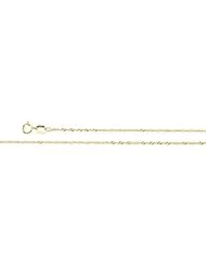 Solid Singapore Chain 14K Gold Yellow Ch69 20 Inch