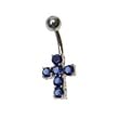 Sterling Silver Belly Ring Cross Sterling Silver Belly Ring Cross