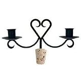 ABC Products Wrought Iron 2 Candle Holder for Wine Bottle Candelabra by ABC Products