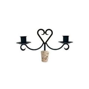 Buy ABC Products - Wrought Iron 2 Candle Holder for Wine Bottle Candelabra by e & h Company now!