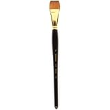 Jack Richeson 6229 Series Short Handle Sable Flat Brush, 1-Inch