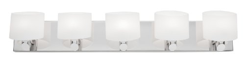 Artcraft Lighting AC5525CH Courtleigh Five-Light Vanity Fixture, Chrome