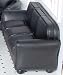 Dollhouse Miniature Black Leather Look Sofa