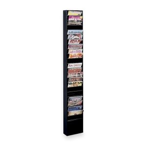 Detail image Buddy Products 23 Pocket Display Rack, Steel, 27.1 x 65.5 x 9.75 Inches, Black (0813-4)