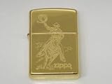 Zippo Lighter - Rodeo Man Engraved Polish Brass ZP 7009
