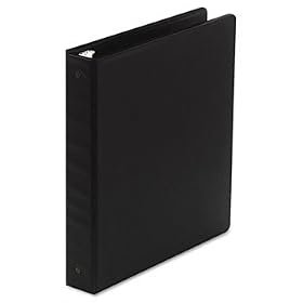 Basic Vinyl Round Ring Binder, 1-1/2 Capacity, Black