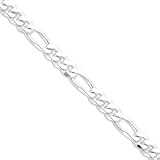 Sterling Silver 9mm Figaro Chain QFG250-9