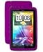 Purple Premium Soft Silicone Skin Cover for HTC Flyer Tablet also compatible with Sprint HTC EVO View 4G Android Tablet + SumacLife TM Wisdom*Courage Wristband image 1