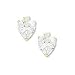 9ct Yellow Gold CZ Heart Earrings - G00025 - 8mm x 6mm