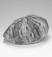 Pure Cashmere Snakeskin Print Knitted Beret Hat