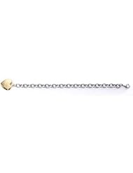 Amalfi™ Stainless Steel Rolo Heart Bracelet 07.50 Inch Gold Immerse lating Fb216