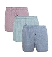 3 Pack Authentic Pure Cotton Gingham Checked Boxers