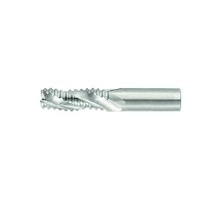 Niagara Cutter AR330 Carbide End, Mill for Aluminum Roughing, Uncoated (Bright), 3 Flutes, Chamfered End, 1-1/4" Cutting Length, 1/2" Cutting Diameter