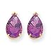 14k 10x7mm Pear Amethyst earring XE83AM