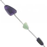 10cttw Amethyst and Aquamarine Nugget Sterling Silver Bracelet