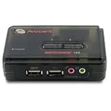 Avocent SwitchView 100 Series 2-Port USB Desktop KVM Switch with Audio Cable Sets
