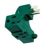 3-Outlet Right Angle Wall Tap - Great for Christmas Lights - UL-Listed