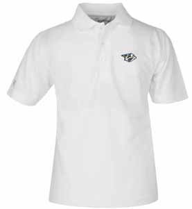 Nashville Predators YOUTH Unisex Pique Polo Shirt (White) - Medium