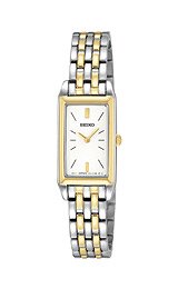 Seiko Women's SUJF76 Dress Baguette Two-Tone Stainless Steel Watch