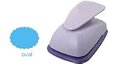 Uchida Clever Lever Craft Punch 2-7/8 Inch to 3 Inch Giga Shapes, Scalloped Oval