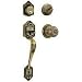 Schlage F360VPAR609GEO Parthenon/Georgian Combo Kit, Antique Brass