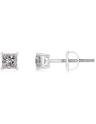 0.75 ct Solitaire Diamond Stud Earrings in Platinum