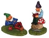 Dollhouse Miniature Two Relaxing Gnomes