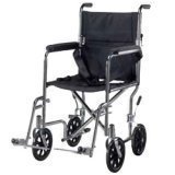 Drive Medical Go-Kart Steel Transport Chair 19 Inches Black - 1 Ea