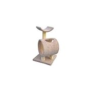 Two Tier Cat Scratching Post and Tunnel Grey
