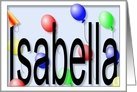 Isabellas Birthday Invitation, Party Balloons Card