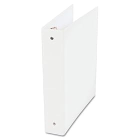 Universal 91403 - PVC Free Round Ring Binder, Heavy Paper/Index Stock, 3 Capacity, White-UNV91403