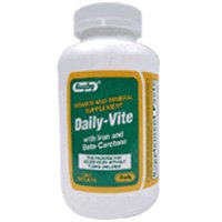 Daily - Vite Vitamins Tablets With Iron And Beta Carotene - 1000 Ea