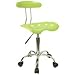 Vibrant Apple Green and Chrome Computer Task Chair with Tractor Seat [LF-214-APPLEGREEN-GG]