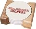 University of Oklahoma OU 4 Absorbent Coaster Gift Set With Wooden Holder