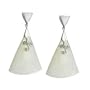 Sterling Silver Shell Dangle Earrings By Gems Couture