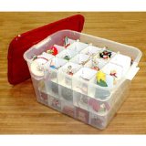 Iris Christmas Ornament Box - BCB-60 - Set of 2 - (Clear/Red) - Set of 2
