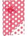 Reversible Polka Dot Coral Pink & White Gift Wrapping Paper Roll 16 Foot