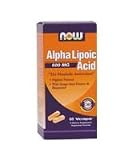 Now Foods Alpha Lipoic Acid 600mg, 60 caps( Eight Pack)