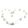 Brass Necklace with White Pearls - 16'' long