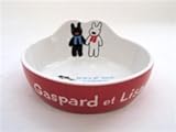 リサとガスパール ペット用えさ皿 赤