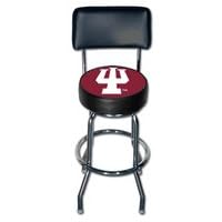 Indiana University Hoosiers Single Rung Vinyl Bar Stool w Back 