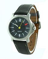 Men's, Esprit, Sport, Black Dial, Gray Leather Band