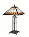 Mission Series Orange Textured Tiffany Table Lamp - DLE-TT100131