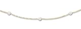 14k Yellow Fresh Water White Pearl Necklace - 18 Inch