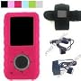 (4 in 1 Combo) Full Body Cover Armband for Scandisk Sansa E250 E260 E270 E280 E260r + Silicon Skin for Sansa E250 E260 E270 E280 E260r + Car Charger Cigarette Lighter Adapter for Sandisk Sansa E280 E270 E260 E250 + Travel / Home Charger Adapter for Sandisk Sansa E280 E270 E260 E250 (Many Color Available).