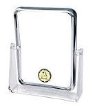 Danielle D209 Ultra Vue Clear Acrylic Collection Rectangular Easel Style Vanity Mirror, 7x, Clear