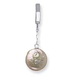 Sterling Silver ChampagneCZ/Biwa Coin Pearl Tummy Toy - QE2050TUT